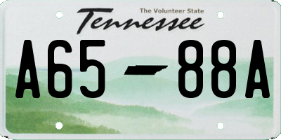 TN license plate A6588A