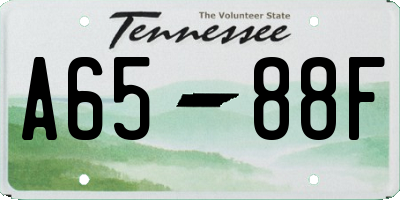 TN license plate A6588F