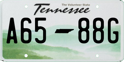 TN license plate A6588G