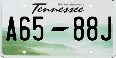 TN license plate A6588J