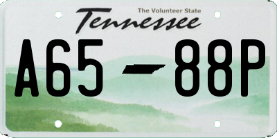 TN license plate A6588P