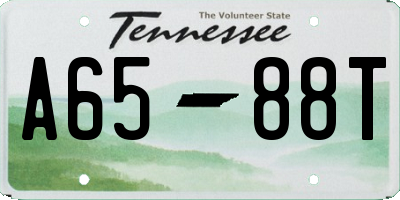 TN license plate A6588T