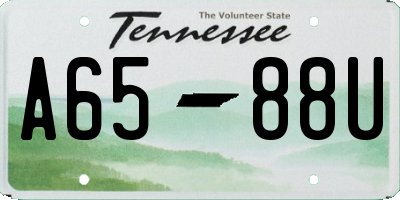 TN license plate A6588U