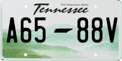 TN license plate A6588V