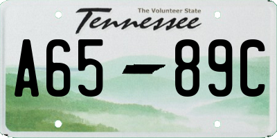 TN license plate A6589C