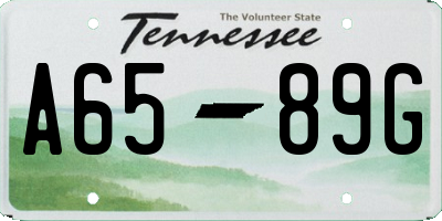 TN license plate A6589G