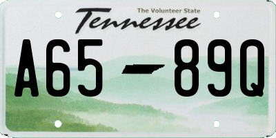 TN license plate A6589Q