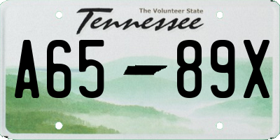 TN license plate A6589X