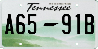 TN license plate A6591B