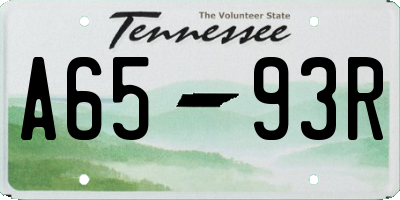 TN license plate A6593R