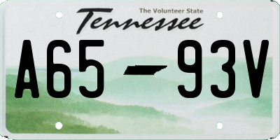 TN license plate A6593V