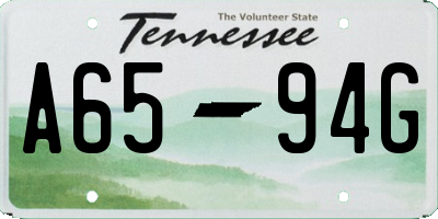 TN license plate A6594G