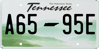 TN license plate A6595E