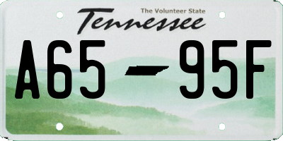 TN license plate A6595F