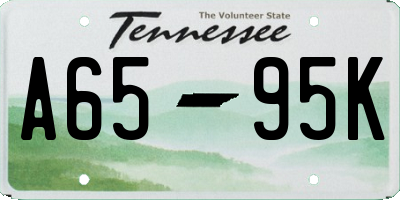TN license plate A6595K