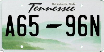 TN license plate A6596N