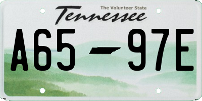TN license plate A6597E