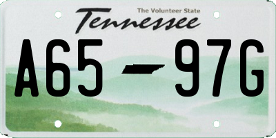 TN license plate A6597G