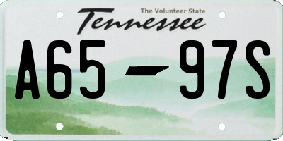 TN license plate A6597S
