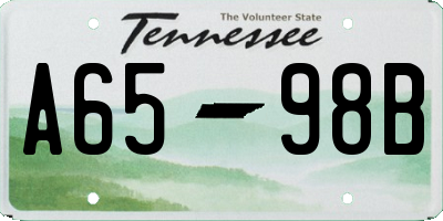 TN license plate A6598B