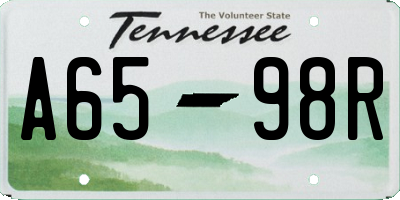 TN license plate A6598R