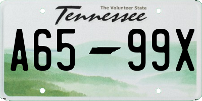 TN license plate A6599X