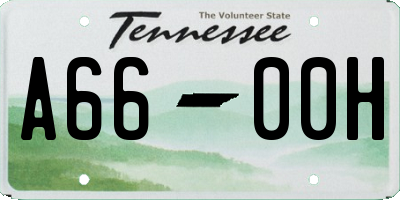 TN license plate A6600H