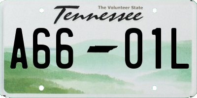 TN license plate A6601L