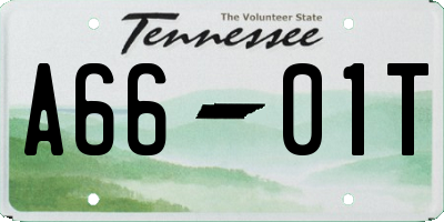 TN license plate A6601T