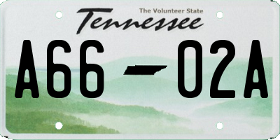 TN license plate A6602A