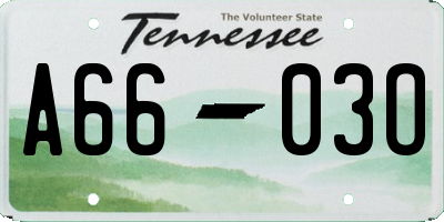 TN license plate A6603O