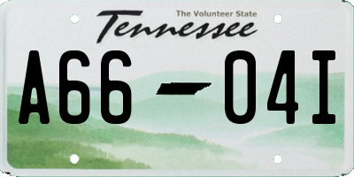 TN license plate A6604I