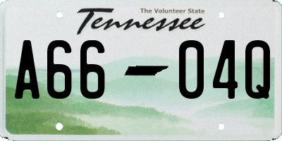 TN license plate A6604Q