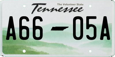 TN license plate A6605A