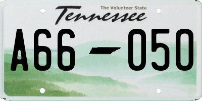 TN license plate A6605O