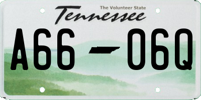 TN license plate A6606Q