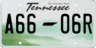 TN license plate A6606R