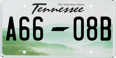 TN license plate A6608B