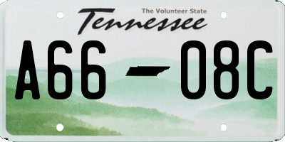 TN license plate A6608C