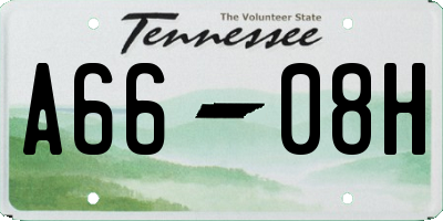 TN license plate A6608H