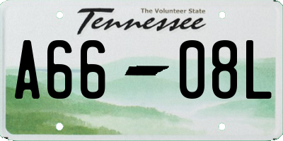 TN license plate A6608L