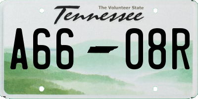 TN license plate A6608R