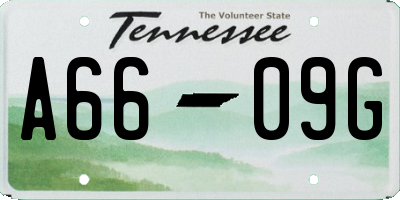 TN license plate A6609G