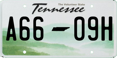 TN license plate A6609H