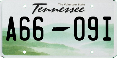 TN license plate A6609I