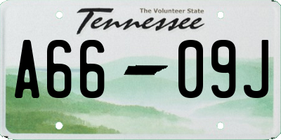 TN license plate A6609J