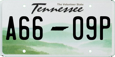 TN license plate A6609P