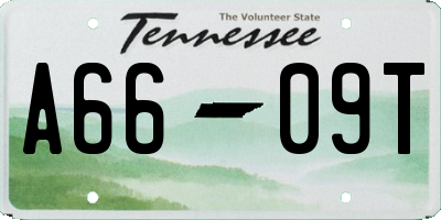 TN license plate A6609T