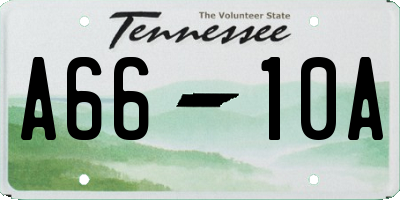TN license plate A6610A