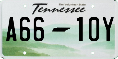 TN license plate A6610Y